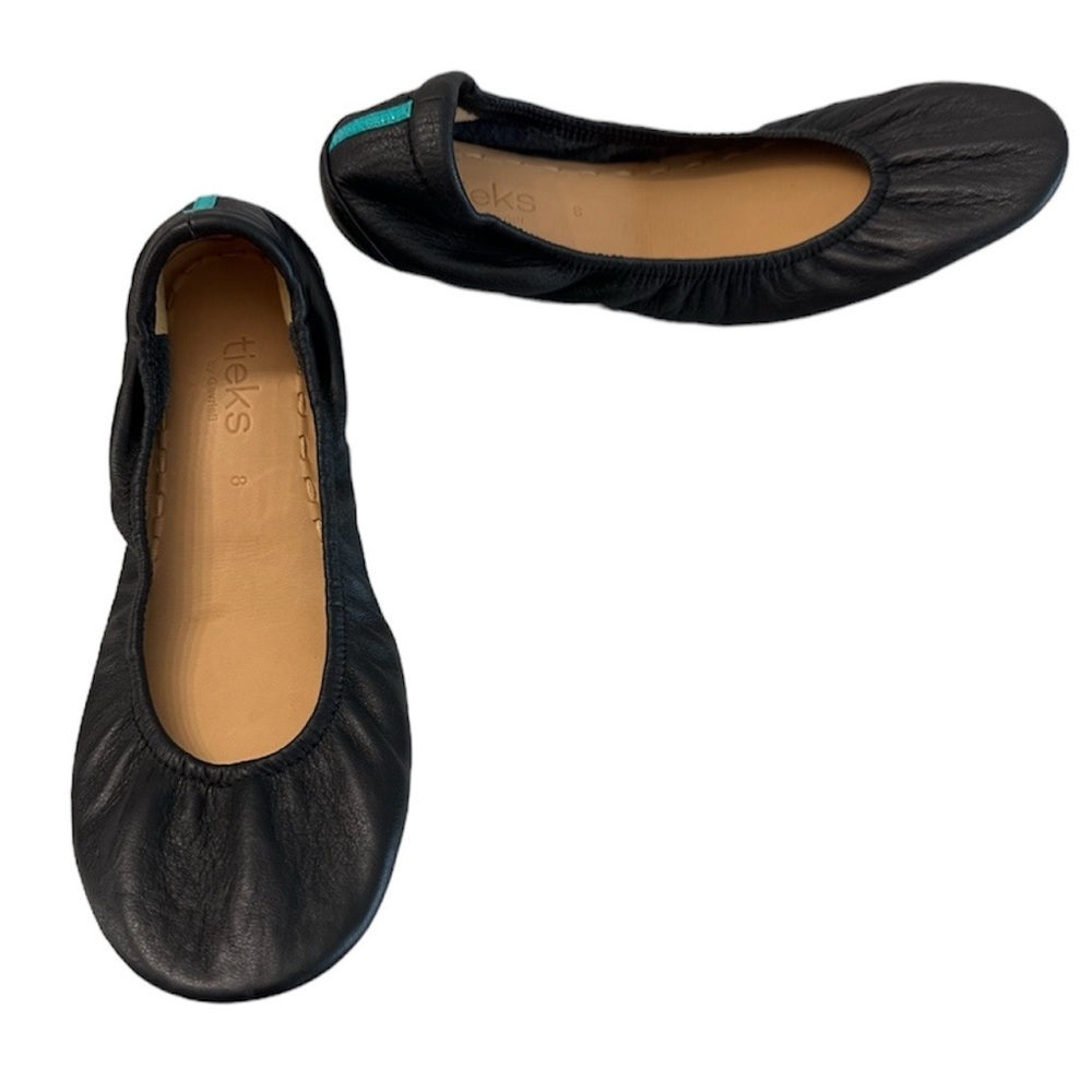 Tieks by Gavrielli Women's Matte Black Leather Slip-On Ballet Flats Size 8 GUC